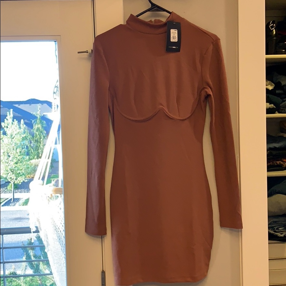 FashionNova Single Mingle Mock Neck Dress